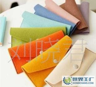 韩版文具新风尚 简约扣形毛毡笔袋，创意与实用的完美融合